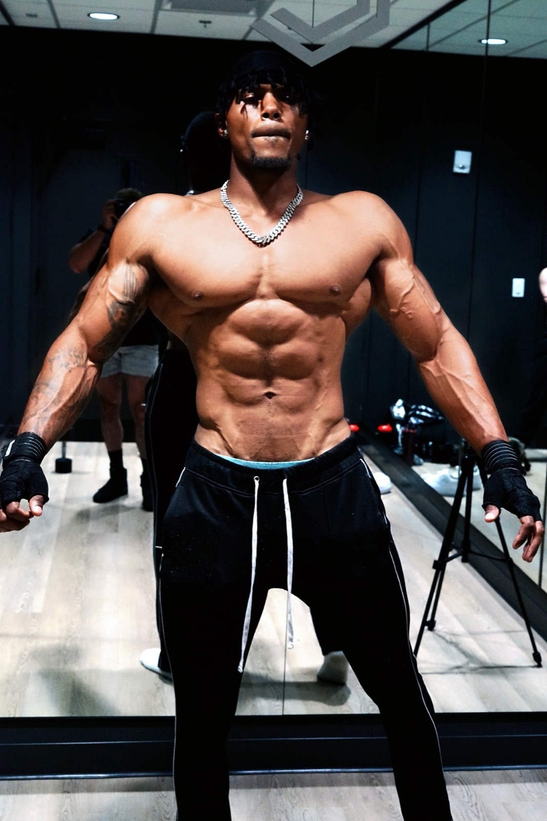 Client showing off-season conditioning after a training block